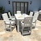 Highwood Usa Lehigh 7pc Rectangular Counter Height Outdoor Patio Furniture Dining Set 72 x 42 AD-ST7LH2CO4BA-WHE - alternate 2